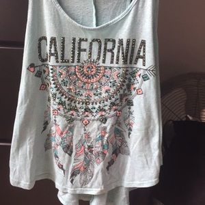 Blue California tank top